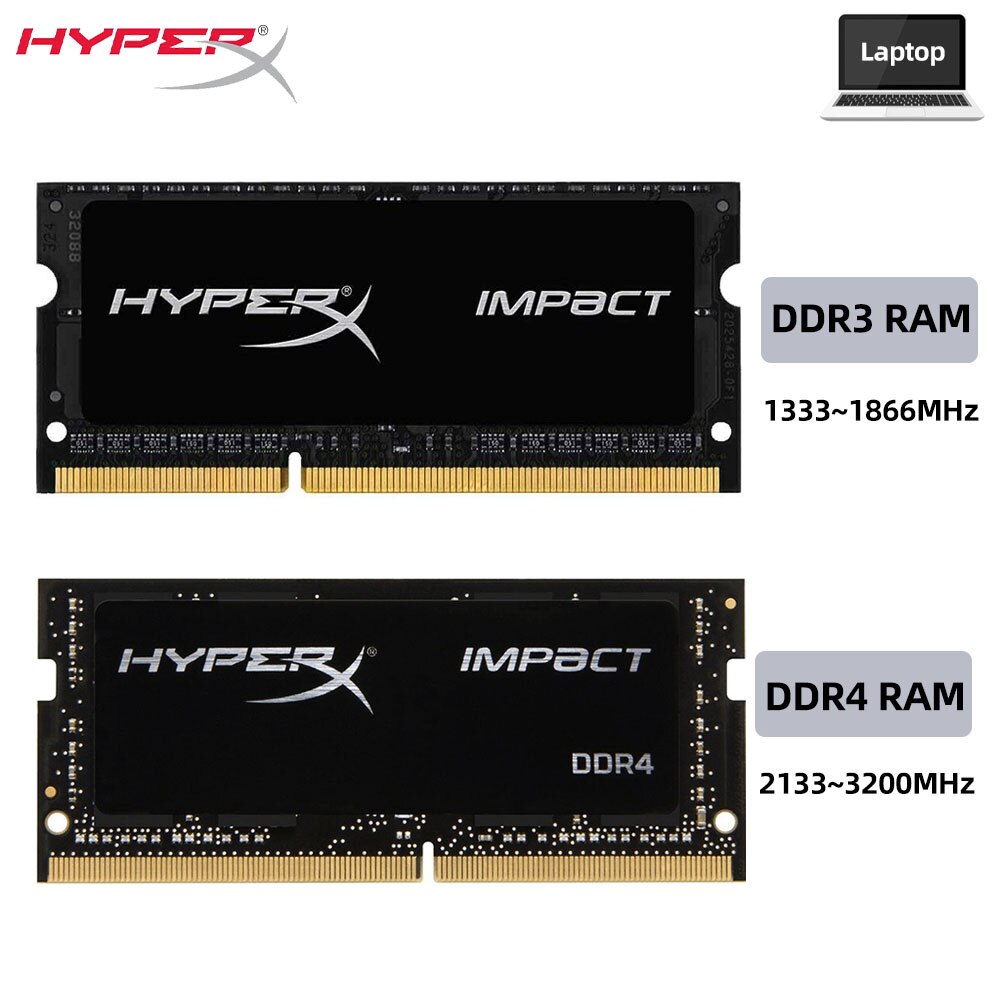 ޸ DDR3 DDR3L DDR4 Ʈ RAM, 8GB 16GB 1600 1333 1866 2133 2400 2666 3200MHz Ʈ ޸, SODIMM Hyperx RAM